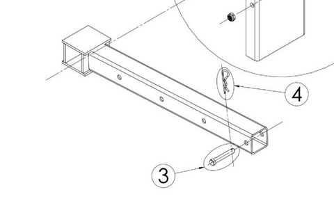 Medium Fantek Lifting Tower Fork Pin for Frontal Load Towers