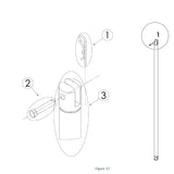 Short Fantek Lifting Tower Tie Rod Pin for Frontal Aluminum Components - Outrigger Pin
