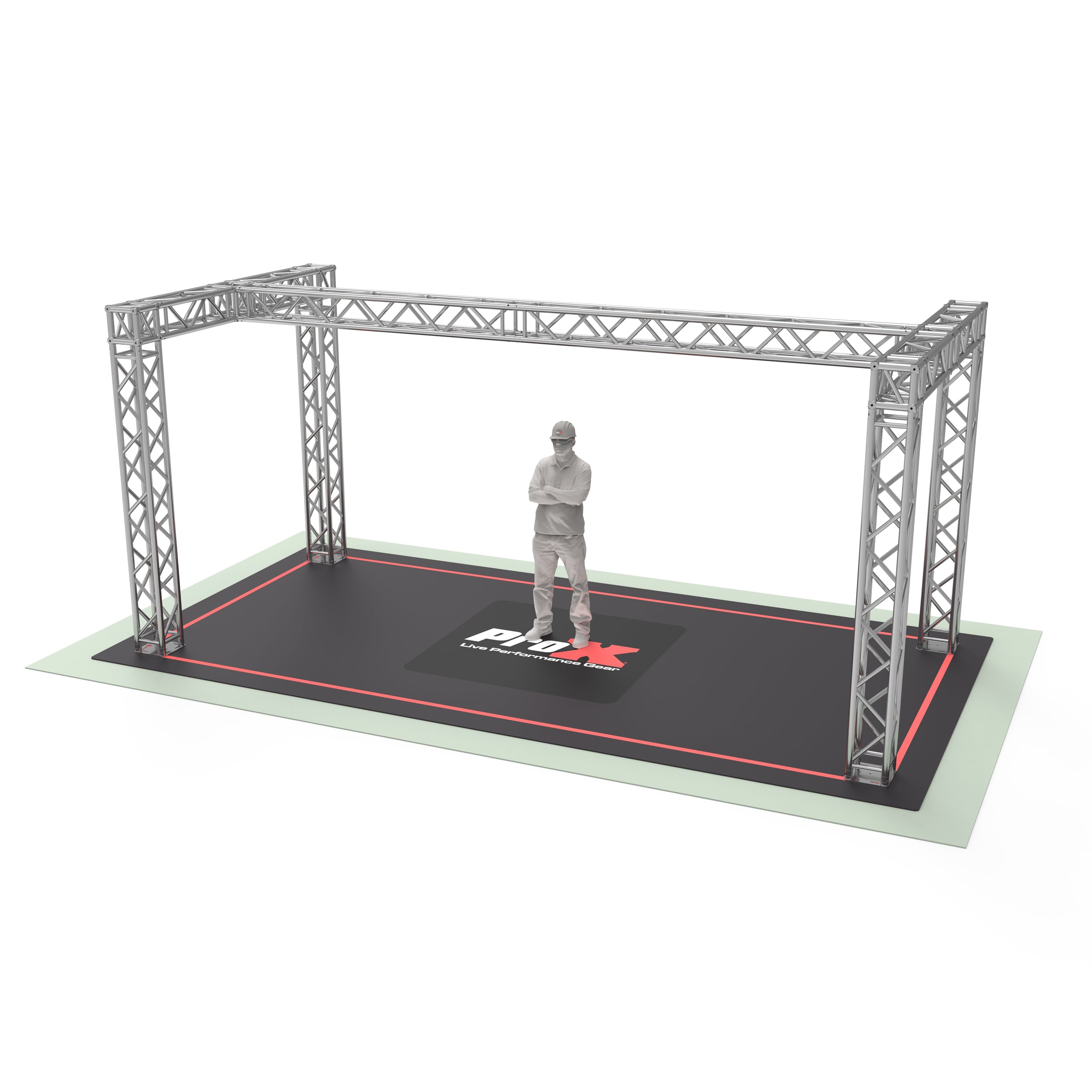 F34 H-Shaped F34 Trade Show Display Booth Truss System - 20 x 9 x 9 Ft