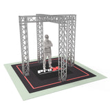 Tradeshow Booth 9.42 W X 9.42 L X 9.20 FT H with X Shape Design in center - 2mm Heavy Duty Truss