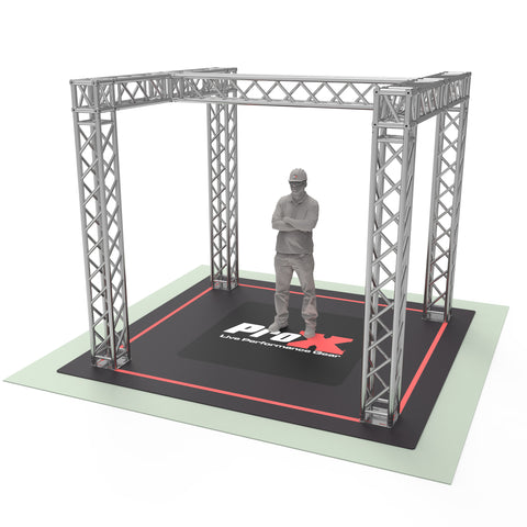 Tradeshow Booth 9.42 W X 9.42 L X 9.20 FT H with H Shape Design in center - K SERIES Light Duty