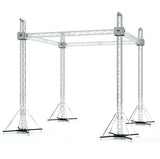 F34 Stage Roofing Truss System with Ground Support and Chain Hoists – 20x20x23 Ft.