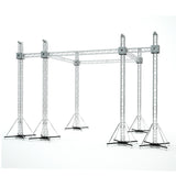 Flat Stage Roofing System with 7 Ft Speaker Wings and 6 Chain Hoists | 30 Ft W x 20 Ft L x 23 Ft H