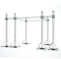 Flat Stage Roofing System with 7 Ft Speaker Wings and 6 Chain Hoists | 20 Ft W x 20 Ft L x 23 Ft H