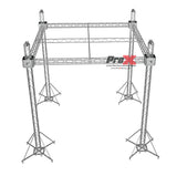 F34 Stage Roofing Truss System with Ground Support and Chain Hoists – 21 x 21 x 23 Ft F32 Center Cross