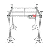 F34 Stage Roofing Ground Support Truss System with F34 Center Cross and Chain Hoists – 21 x 21 x 23 Ft