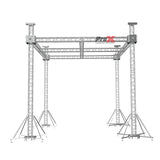 F34 Stage Roofing Ground Support Truss System with F34 Center Cross and Chain Hoists – 21 x 21 x 23 Ft