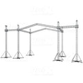 12D PR2 Stage Roofing System with 7 Ft Speaker Wings and 6 Chain Hoists | 30 Ft W x 20 Ft L x 23 Ft H