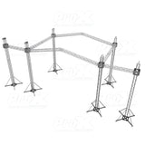 12D PR2 Stage Roofing System with 7 Ft Speaker Wings and 6 Chain Hoists | 30 Ft W x 20 Ft L x 23 Ft H