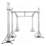 12D PR3 Stage Roofing System with 7 Ft Speaker Wings and 6 Chain Hoists | 30 Ft W x 20 Ft L x 23 Ft H