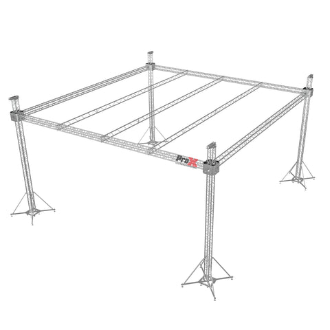 F34 Stage Roofing Truss System with Ground Support, Truss and Chain Hoists – 32x32x23 Ft. F32 Beams