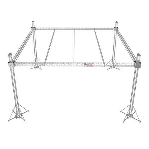 F34 Stage Roofing Truss System with Ground Support, Truss and Chain Hoists – 32x32x23 Ft. F32 Beams