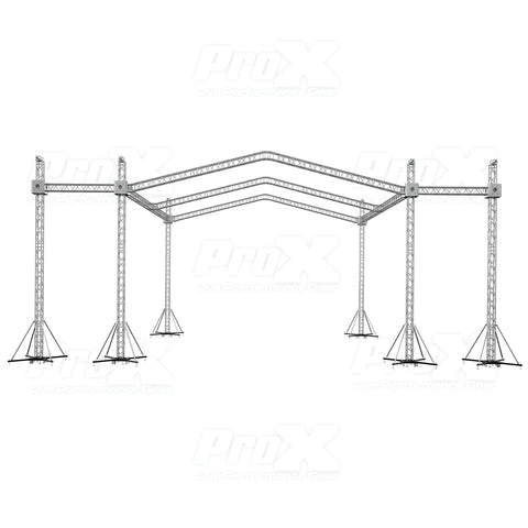 12D Stage Roofing System 40'W x 40'L x 23'H & Speaker Wings - Incl 6 Chain Hoist