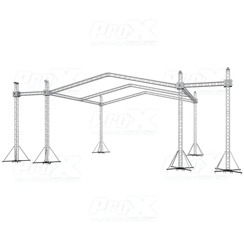 12D Stage Roofing System 40'W x 40'L x 23'H & Speaker Wings - Incl 6 Chain Hoist