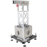 Truss Tower Stage Roofing System Package -Top Block | Hinges | Base | Outriggers and 3.28 Ft. 2 mm Wall Truss Segment