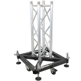 Truss Tower Stage Roofing System Package -Top Block | Hinges | Base | Outriggers and 3.28 Ft. 2 mm Wall Truss Segment