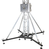 Truss Tower Stage Roofing System Package -Top Block | Hinges | Base | Outriggers and 3.28 Ft. 2 mm Wall Truss Segment