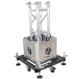 PRO Truss Tower Stage Lift System Package -Top Block | Hinges | Base | Outriggers and 3.28 Ft. 3 mm Ladder Truss Segment