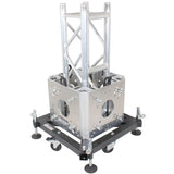 PRO Truss Tower Stage Lift System Package -Top Block | Hinges | Base | Outriggers and 3.28 Ft. 3 mm Ladder Truss Segment