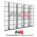 LED Video Display Panel Ground Support System Package 4M/13.12FT Width x 3M/9.84FT Height in Black