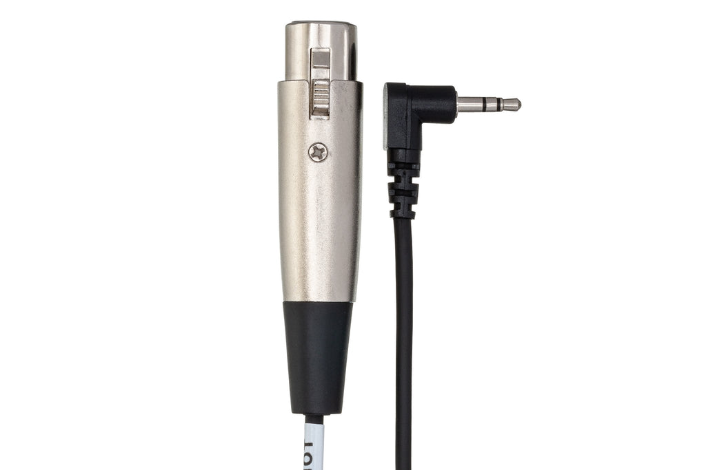 Camcorder Microphone Cable, XLR3F to Right-angle 3.5 mm TRS - Connector