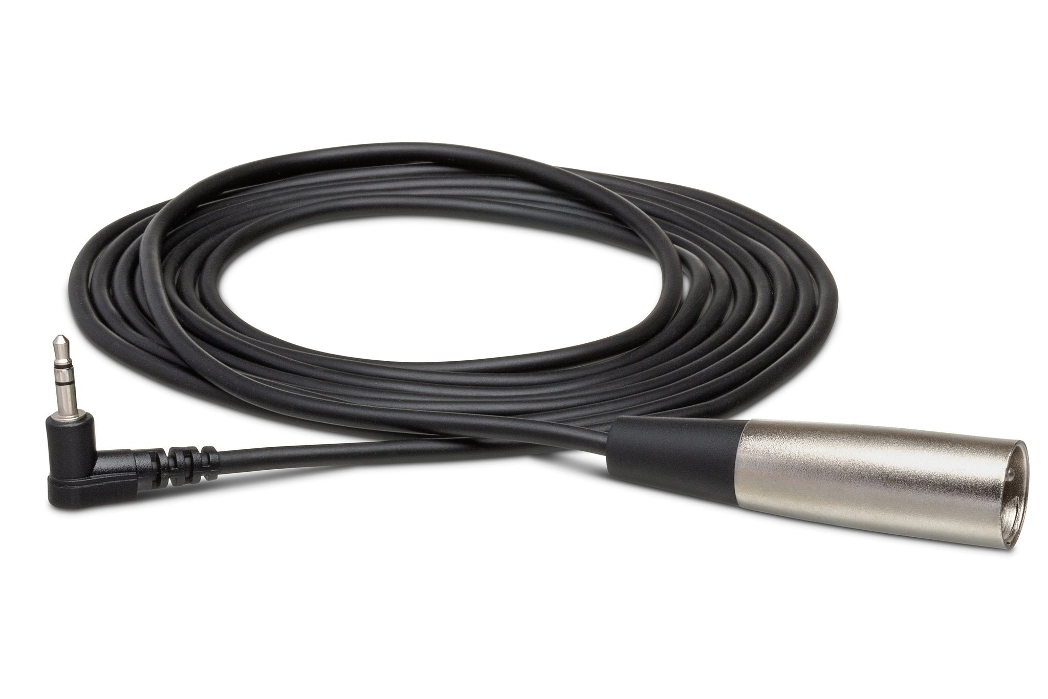 Camcorder Microphone Cable, Right-angle 3.5 mm TRS to XLR3M - Full