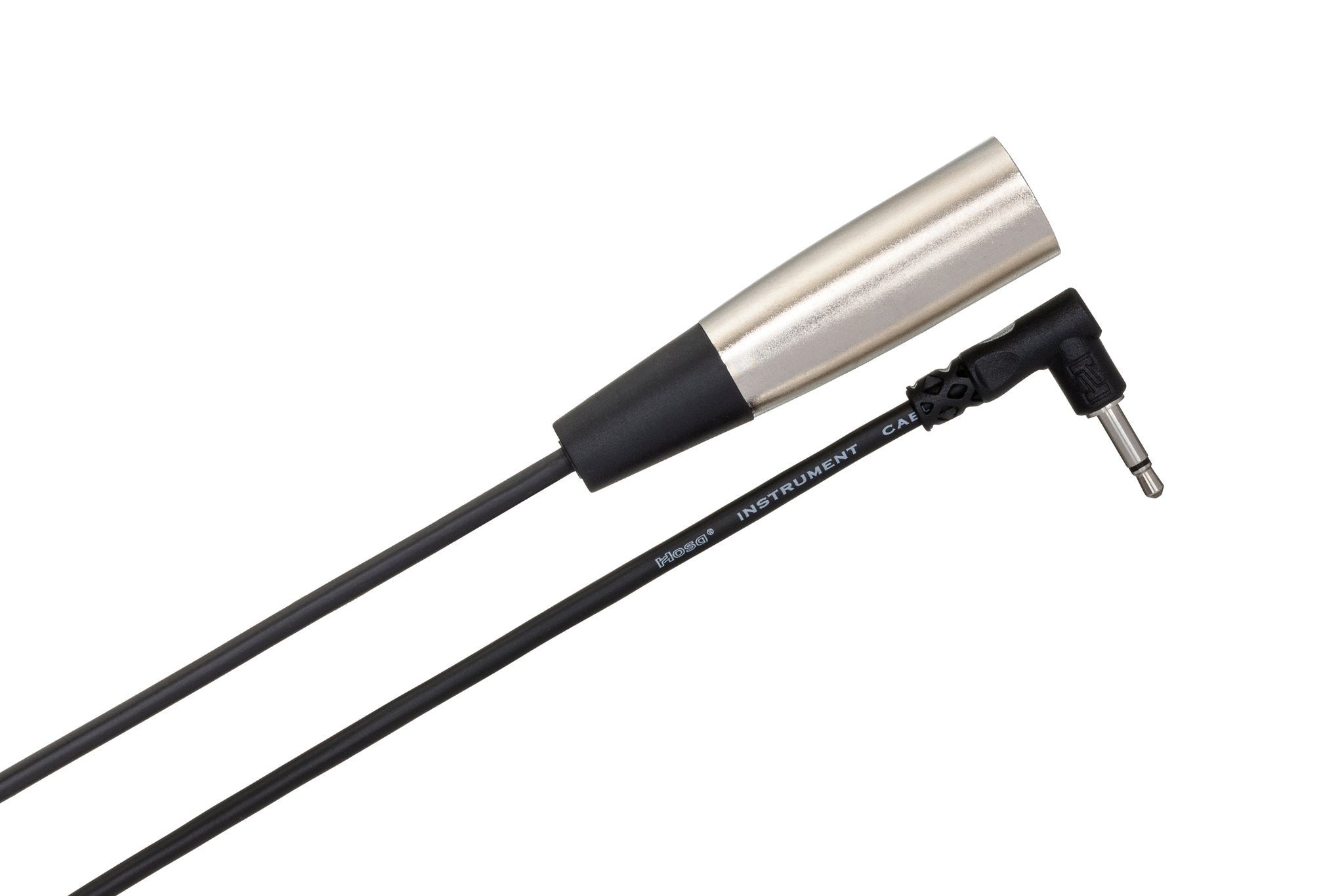 Camcorder Microphone Cable, Right-angle 3.5 mm TS to XLR3M, 5 ft - Angle