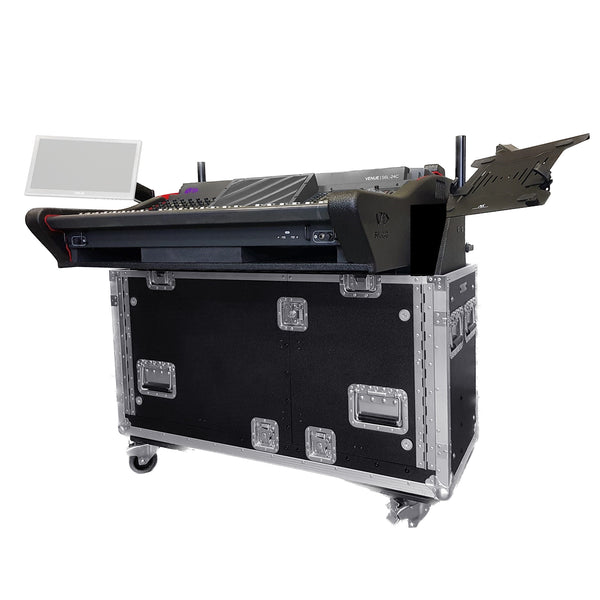 Avid Venue S6L-16CH Flip-Ready Hydraulic Console Easy Retracting Lifting 2U Rack Space Detachable Case by ZCASE