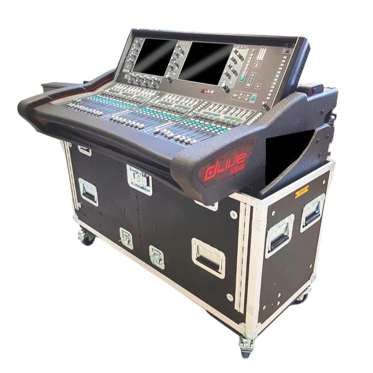 Allen and Heath DLive S5000 Flip-Ready Hydraulic Console Easy Retracting Lifting 2U Rack Space Detachable Case by ZCASE