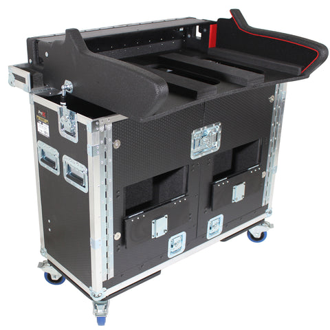 Case for Allen and Heath DLive C3500 Console Flip-Ready Easy Retracting Hydraulic Lift by ZCase w/ Laptop Arm