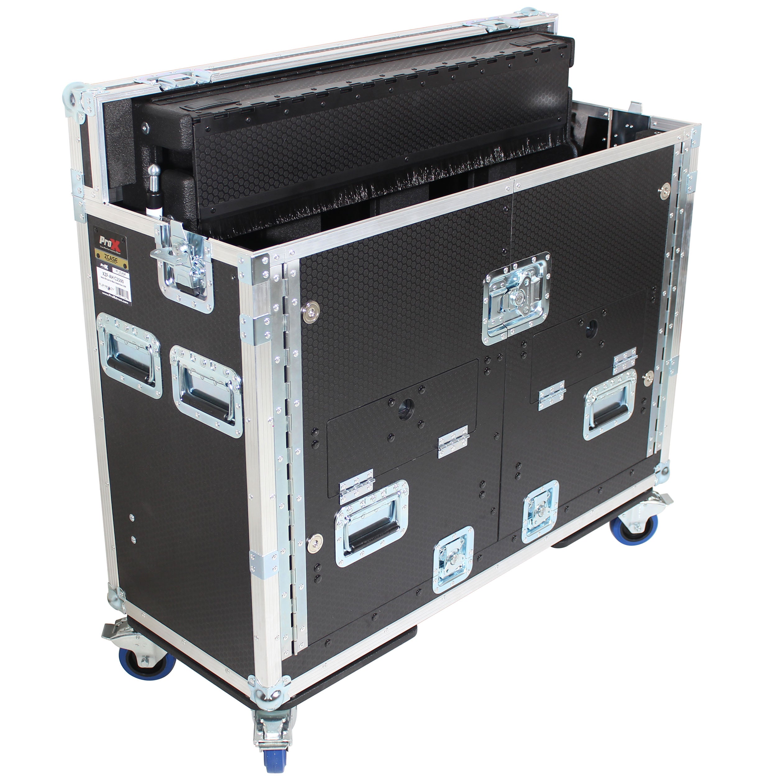 Case for Allen and Heath DLive C3500 Console Flip-Ready Easy Retracting Hydraulic Lift by ZCase w/ Laptop Arm