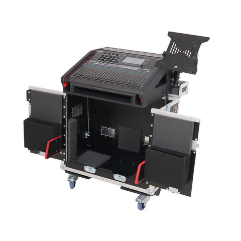 Allen and Heath QU-6 Flip-Ready Hydraulic Console Easy Retracting Lifting Case 1U and Laptop Display Arm by ZCASE