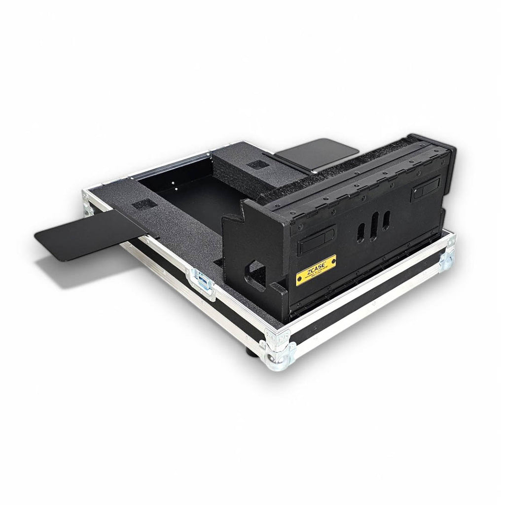 ATA Digital Audio Mixer Flight Case for Behringer WING Compact Console with Doghouse compartment and Caster wheels