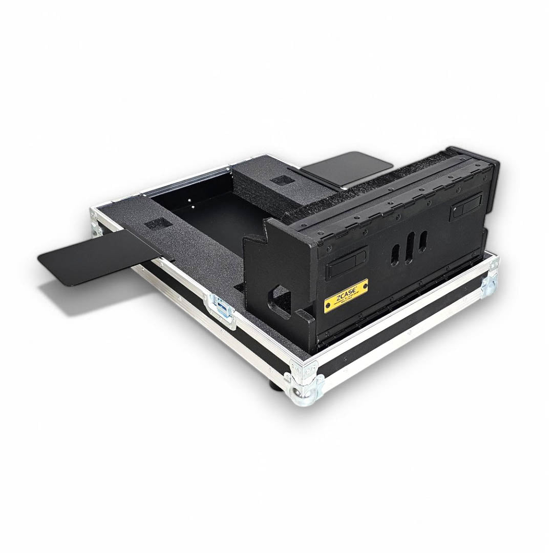 ATA Digital Audio Mixer Flight Case for Behringer WING Compact Console with Doghouse compartment and Caster wheels
