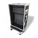 ATA Digital Audio Mixer Flight Case for Behringer WING Compact Console with Doghouse compartment and Caster wheels