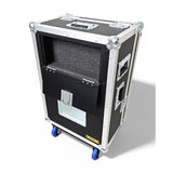 ATA Digital Audio Mixer Flight Case for Behringer WING Compact Console with Doghouse compartment and Caster wheels