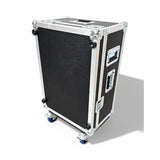 ATA Digital Audio Mixer Flight Case for Behringer WING Compact Console with Doghouse compartment and Caster wheels
