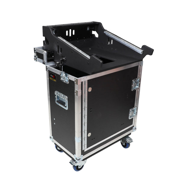 Behringer Wing Compact Flip-Ready Hydraulic Console Easy Retracting Lifting Flight Case with wheels