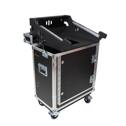 Behringer Wing Compact Flip-Ready Hydraulic Console Easy Retracting Lifting Flight Case with wheels