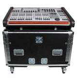 Behringer Wing Flip-Ready Hydraulic Console Easy Retracting Lifting Flight Case and wheels