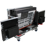 Behringer Wing Flip-Ready Hydraulic Console Easy Retracting Lifting Flight Case and wheels