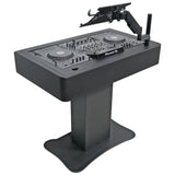 Control Tower DJ Podium with Road Cases for Pioneer DDJ-REV7 XDJ-XZ FLX10 RANE Four - Black Finish