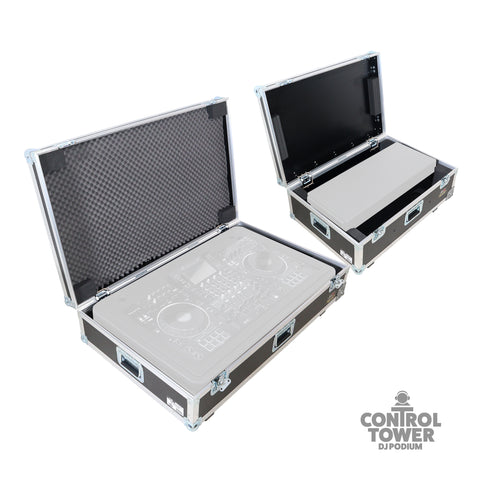 Set of Two ATA Flight Style Road Cases for ProX Control Tower DJ Podium Travel Stand