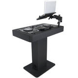 Control Tower DJ Podium with Road Cases for Pioneer DDJ-REV7 DDJ-FLX10 XDJ-XZ RANE Four - Black Finish
