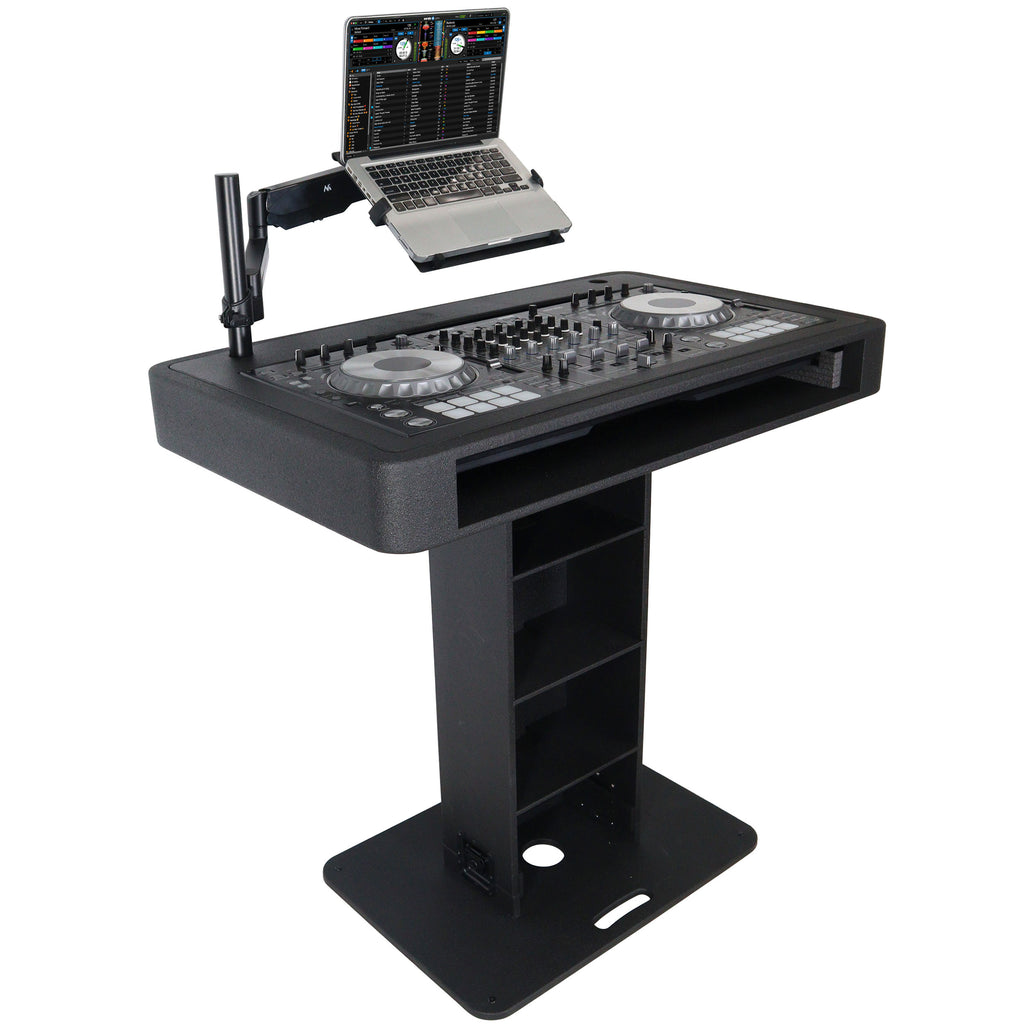 Control Tower DJ Podium for Pioneer DDJ-REV7 XDJ-XZ FLX10 RANE Four- Black Finish
