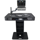 Control Tower DJ Podium with Road Cases for Pioneer DDJ-REV7 DDJ-FLX10 XDJ-XZ RANE Four - Black Finish