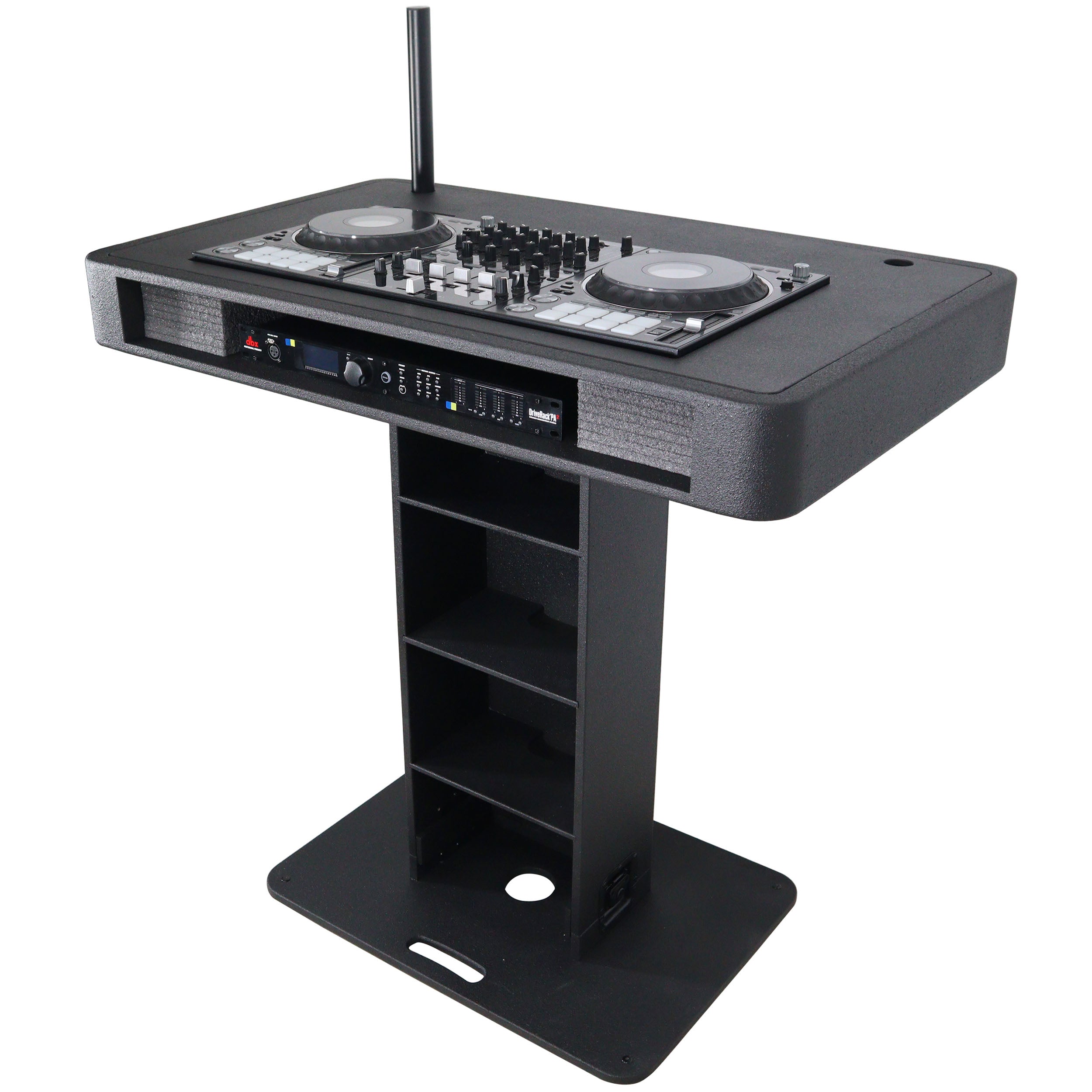 Control Tower DJ Podium for Pioneer DDJ-REV7 XDJ-XZ FLX10 RANE Four- Black Finish