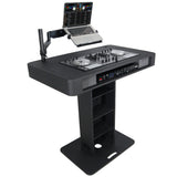 Control Tower DJ Podium with Road Cases for Pioneer DDJ-REV7 DDJ-FLX10 XDJ-XZ RANE Four - Black Finish