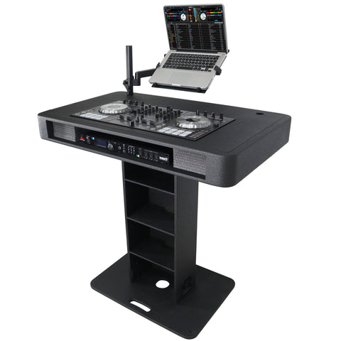 Control Tower DJ Podium for Pioneer DDJ-REV7 XDJ-XZ FLX10 RANE Four- Black Finish