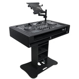 Control Tower DJ Podium with Road Cases for Pioneer DDJ-REV7 XDJ-XZ FLX10 RANE Four - Black Finish